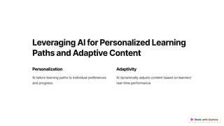 PersonalizedLearningPaths:AITailoredtoIndividualNeeds